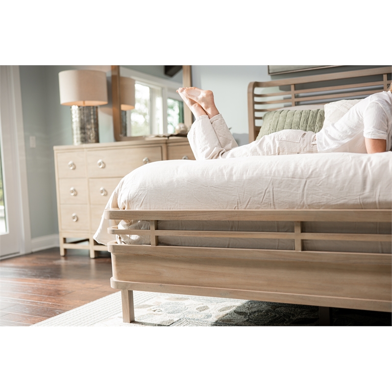 Monterey Solid Wood Tan Coastal Modern King Bed