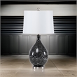 Lux Lighting  Glass Grey/Silver Timeless Table Lamps (Set of 2) 3-Way Switch