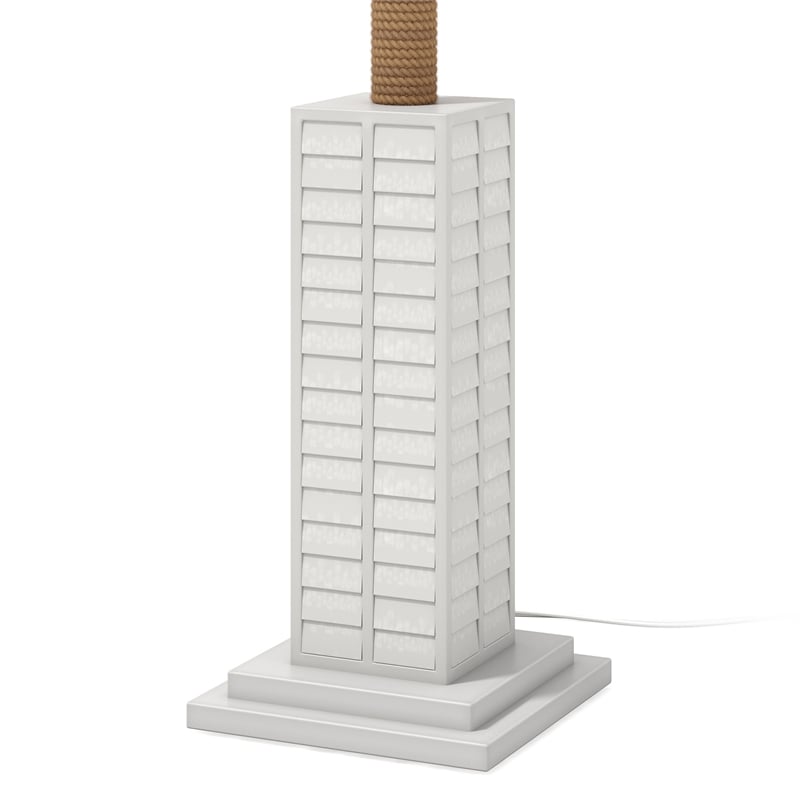 Lux Lighting  63'' Coastal White Shutter Floor Lamp 3-Way Switch