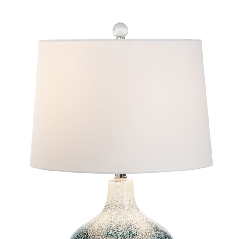 Lux Lighting Coastal Ombre Blue/White Glass Table Lamps (Set of 2) 3-Way Switch