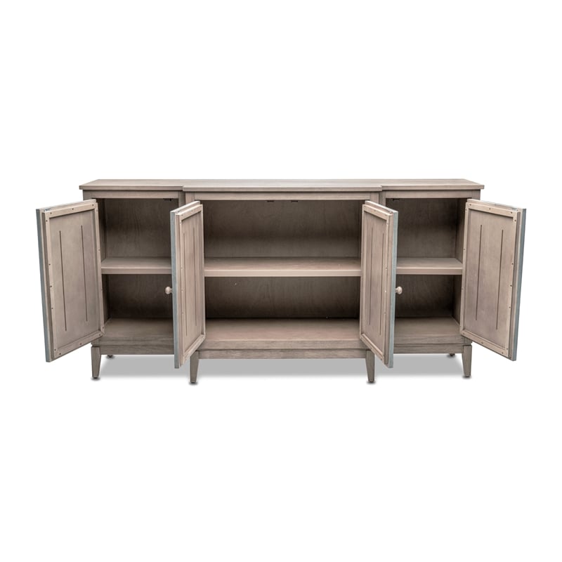 Sanibel 4-Door Credenzaa TV Stand Entertainment Unit Hallway Dresser
