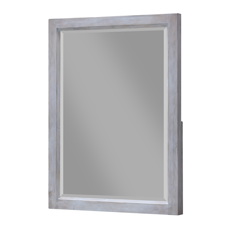 Sea Winds Trading Sea Winds Geneva Rectangular Mirror in Grey/White