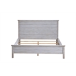 Sea Winds Trading Geneva Solidwood King Panel Bed in Distressed Grey White