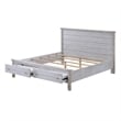 Sea Winds Trading Geneva Solidwood Queen Storage Bed in Distressed Grey White