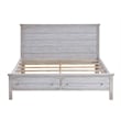 Sea Winds Trading Geneva Solidwood Queen Storage Bed in Distressed Grey White