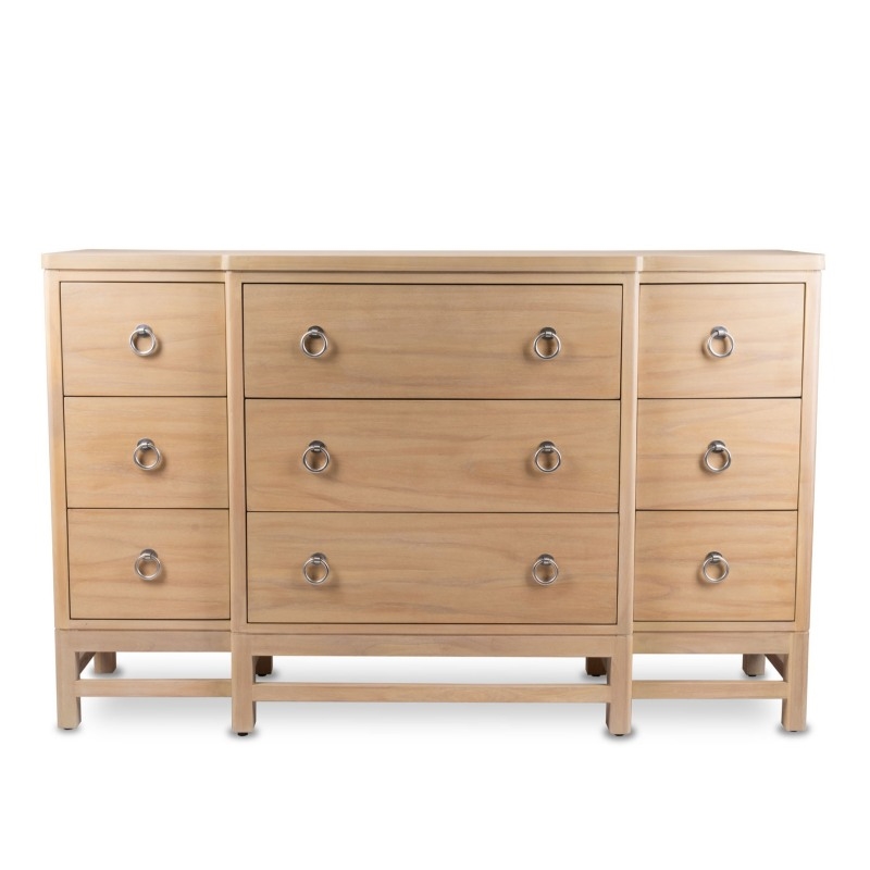 Sea Winds Trading Monterey 9 Drawer Dresser in Brown