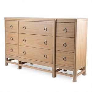 Sea Winds Trading Monterey 9 Drawer Dresser in Brown