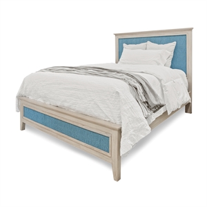 Sea Winds Trading Ocean Isles King Woven Bed in Ocean Blue and Aged Ivory