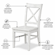 Sea Winds Trading Surfside Solidwood X-back Dining Chair in White (Set of