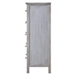 Sea Winds Trading Geneva 5 Drawer Solidwood Chest in Grey White