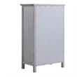 Sea Winds Trading Geneva 5 Drawer Solidwood Chest in Grey White