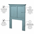 Sea Winds Trading Monaco Twin Headboard in Blue - Wood - Traditional