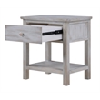 Sea Winds Geneva 1 Drawer Storage Solidwood Nightstand in Brown Grey White