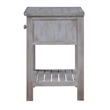 Sea Winds Geneva 1 Drawer Storage Solidwood Nightstand in Brown Grey White