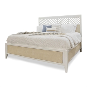 Sea Winds Trading Miramar King Woven Bed in Sand and Stark White