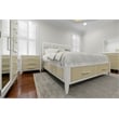 Sea Winds Trading Miramar King Woven Storage Bed in Sand and Stark White