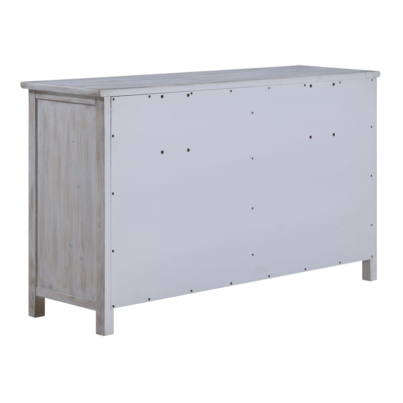 Sea Winds Trading Geneva 6 Drawer Dresser in Grey White