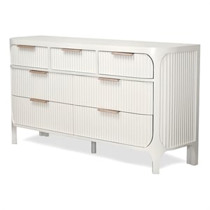 Finn & Louise Montauk 7-Drawer Solidwood Dresser in White