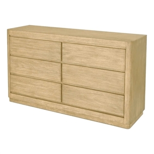 Sea Winds Trading Hyde Park 6 Drawer Solidwood Dresser in Tan Natural