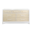 Sea Winds Trading Miramar 7 Drawer Woven Dresser in Sand & Stark White