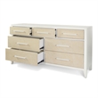 Sea Winds Trading Miramar 7 Drawer Woven Dresser in Sand & Stark White