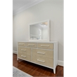 Sea Winds Trading Miramar 7 Drawer Woven Dresser in Sand & Stark White