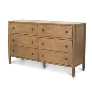 Finn & Louise Chatham 6 Drawer Dresser in Warm Maple Finish