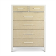 Sea Winds Trading Miramar 6 Drawer Woven Chest in Sand in Stark White