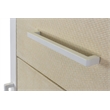Sea Winds Trading Miramar Woven Mirrored Door Chest in Sand & Stark White