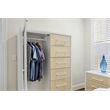 Sea Winds Trading Miramar Woven Mirrored Door Chest in Sand & Stark White
