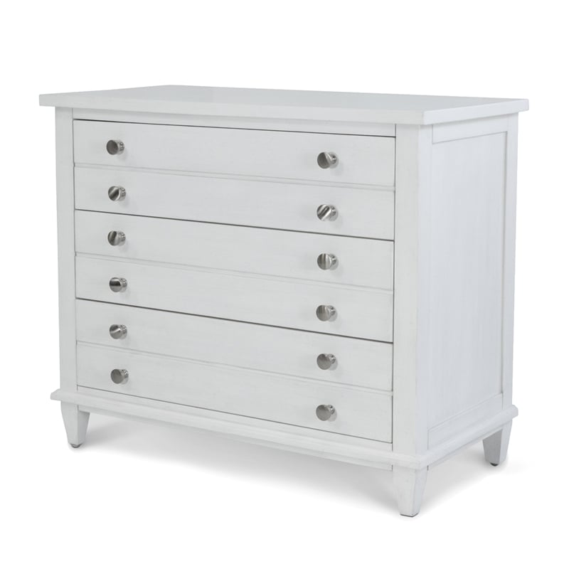 Finn & Louise Point Breeze 3 Drawer Chest in White/Soft Grey Glaze