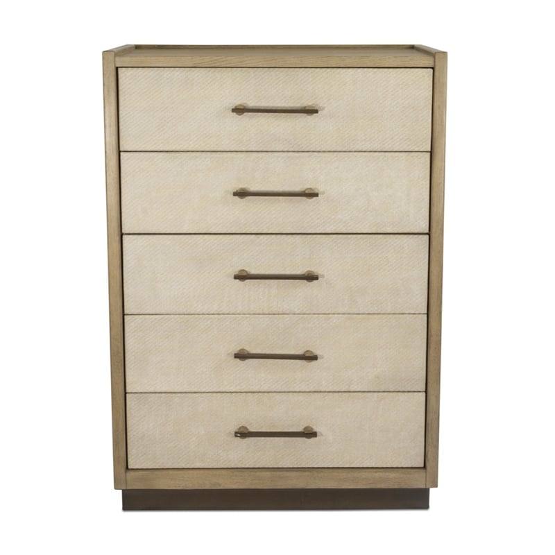 Finn & Louise Rio Vista Woven 5 Drawer Chest in Earth Tones & Clay