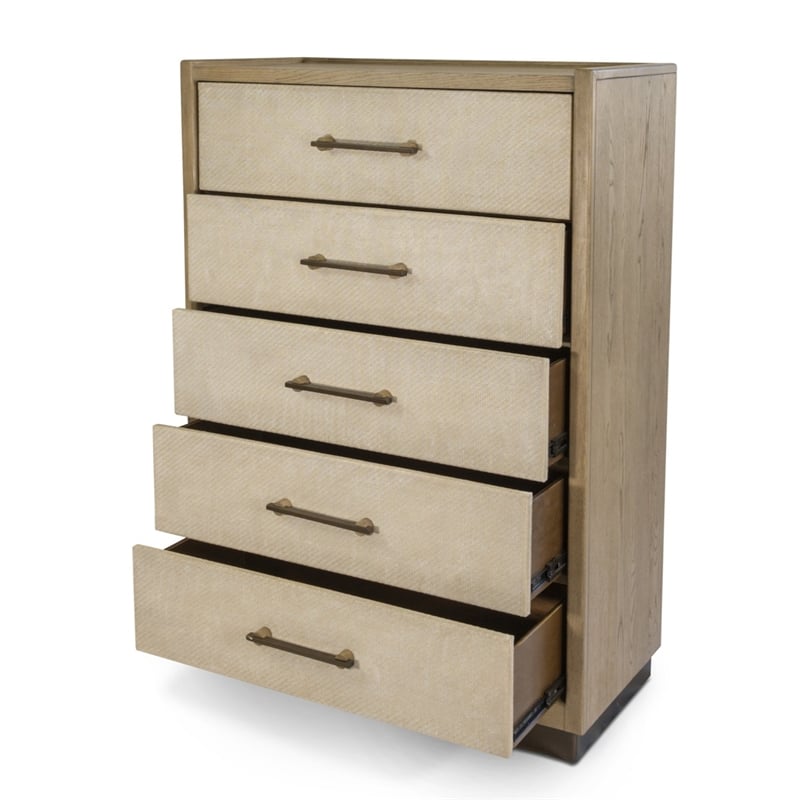 Finn & Louise Rio Vista Woven 5 Drawer Chest in Earth Tones & Clay