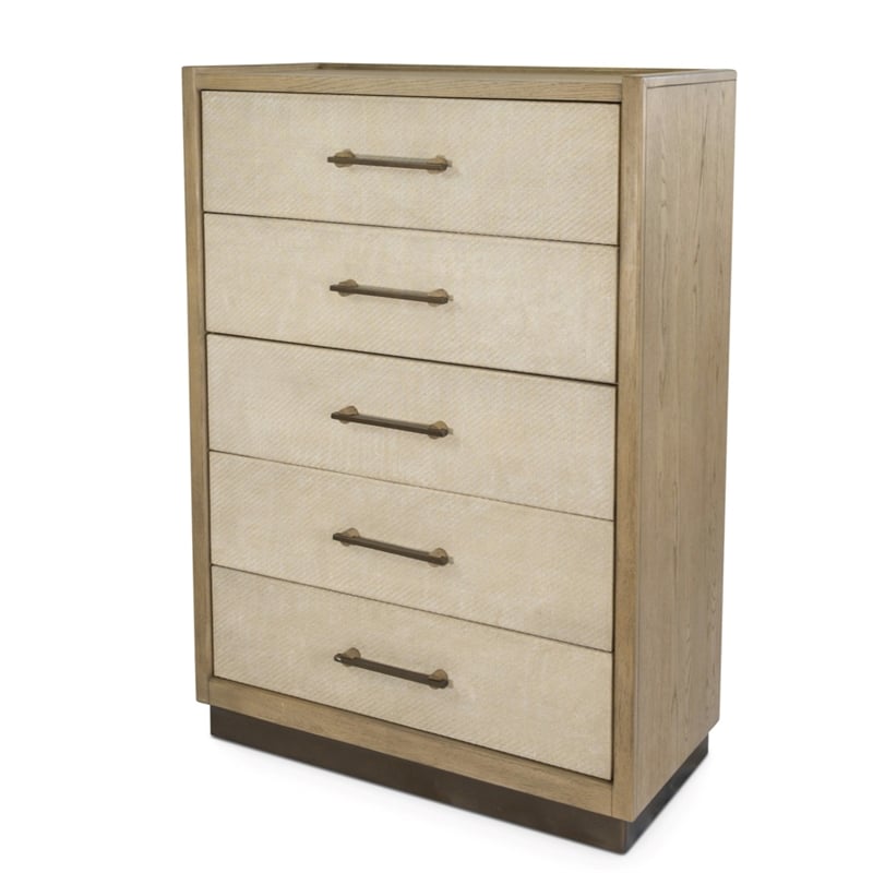 Finn & Louise Rio Vista Woven 5 Drawer Chest in Earth Tones & Clay