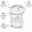 Sea Winds Trading Monaco Round End Table with Anchor Insert in White - Wood