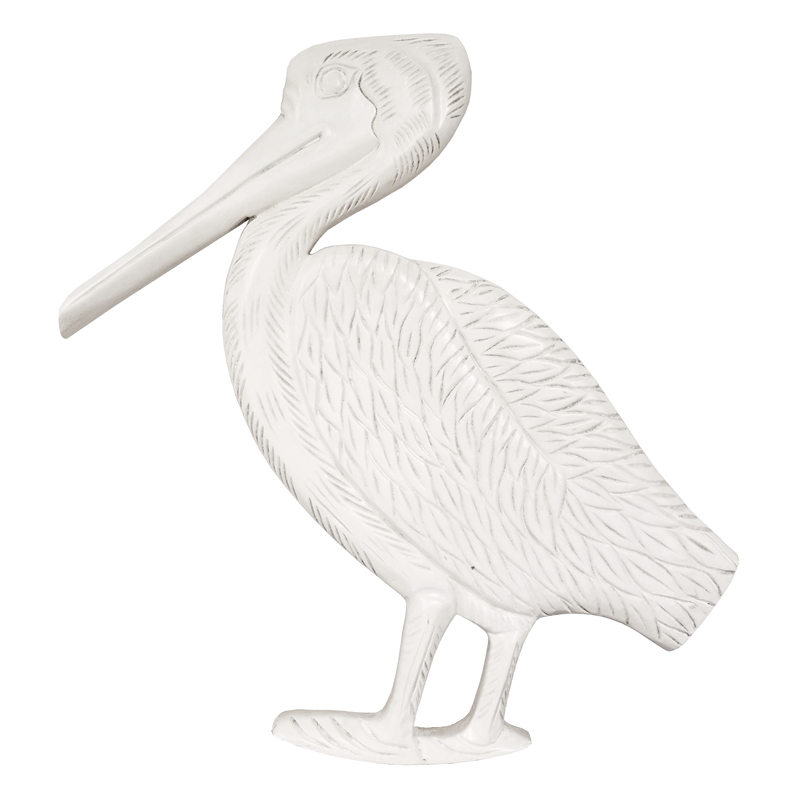 Sea Winds Trading Monaco Oval Coffee Table with Pelican Insert in White