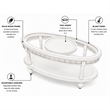 Sea Winds Trading Monaco Oval Coffee Table with Tray Insert in White - Wood