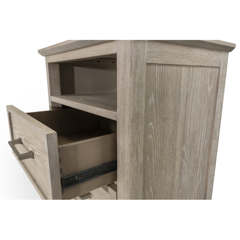 Sea Winds Cape May 2 Drawer Nightstand in Glazed Brown Driftwood