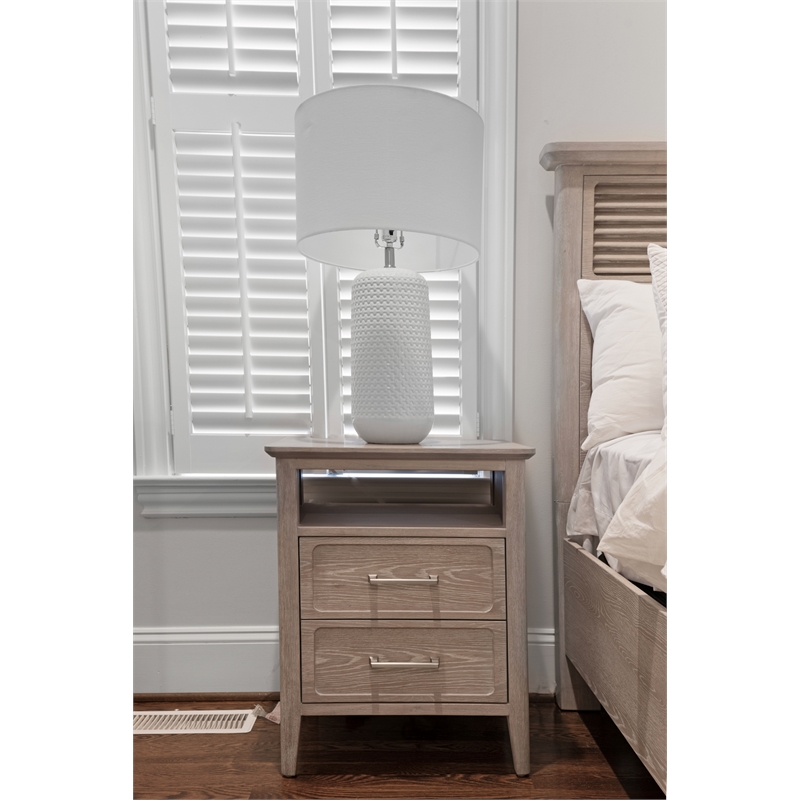 Sea Winds Cape May 2 Drawer Nightstand in Glazed Brown Driftwood