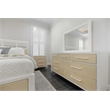 Sea Winds Miramar 3 Drawer Woven Nightstand in Sand and Stark White