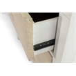 Sea Winds Miramar 3 Drawer Woven Nightstand in Sand and Stark White