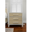 Sea Winds Miramar 3 Drawer Woven Nightstand in Sand and Stark White