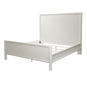 Finn & Louise Montauk Solidwood Queen Bed in White Finish