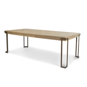 Finn & Louise Rio Vista 68&quot Rectangular Dining Table in Earth Tones and Clay
