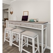 Sea Winds Islamorada - 3-Drawer Console and 3 Stools - White - Wood