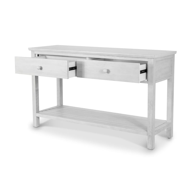 Sea Winds Geneva - 2-Drawer Console - Distressed White Finish