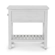 Sea Winds Geneva - 1-Drawer Chairside Table - Distressed White Finish