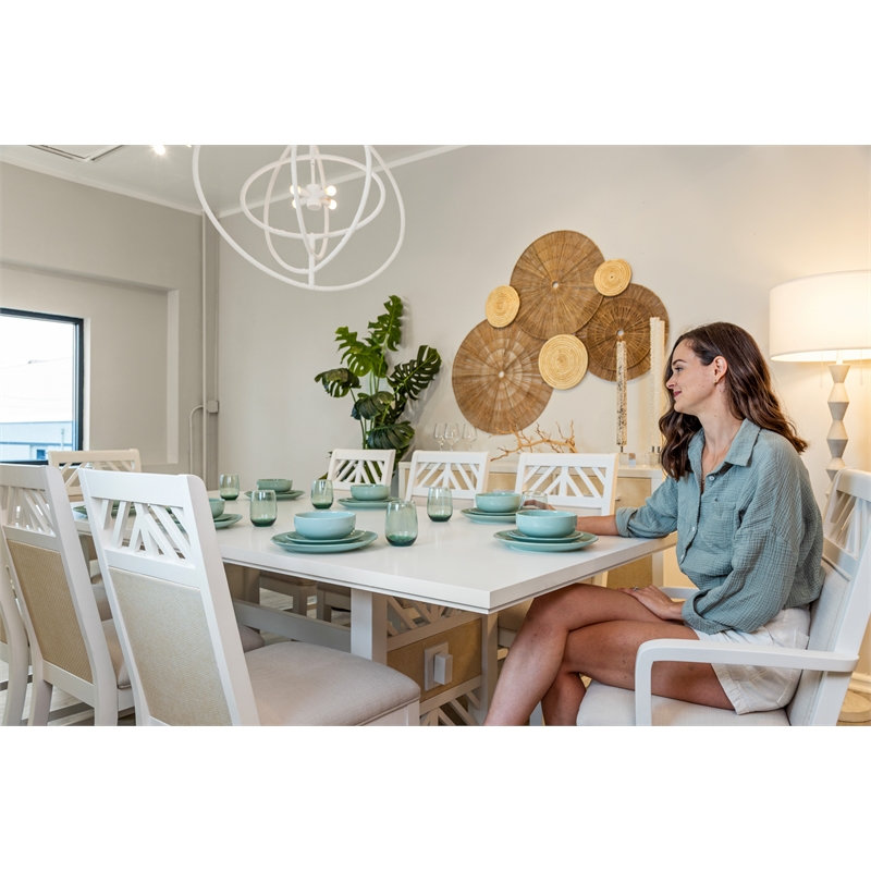 Miramar - Upholstered Dining Arm Chair - Set of 2 - Wood - Sand