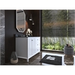 Ancerre Designs Hannah Left Basin Wood Bathroom Vanity Set in White