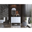Ancerre Designs Hannah Left Basin Bathroom Vanity Set w/ Gold Hardware in White